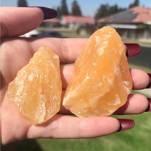 2 Orange Calcite Chunks🧡 - Picture 3 of 4